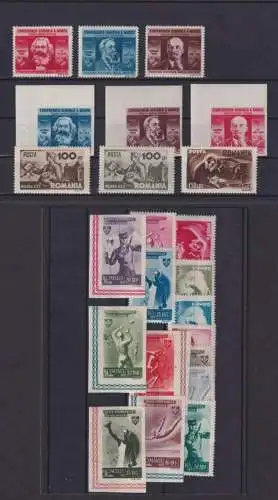 Briefmarken Rumänien Jahrgang 1945 ex. 827-973 */** meist ** Kat. ca. 340,00