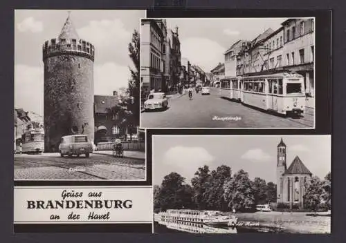 Ansichtskarte Brandenburg a.d. Havel Hauptstrasse Steintor Strassenbahn