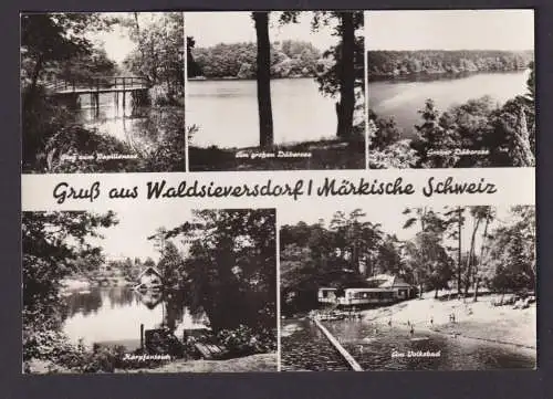 Ansichtskarte Walssieversdorf Brandenburg Papillen See Döbersee Volksbad
