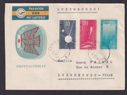 Briefmarken MIF Geophysikalisches Jahr nach Luxemburg Ville Firsdenstaube Brief-