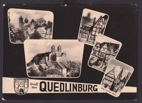 Ansichtskarte Quedlinburg Sachsen Anhalt Ansichten Verlag Bild und Heimat