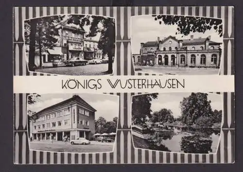 Ansichtskarte Königs Wusterhausen Brandenburg Bahnhof Filmtheater Kultur