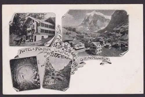 Ansichtskarte Grindelwald Schweiz Gastronomie Hotel Pension Jungfrau
