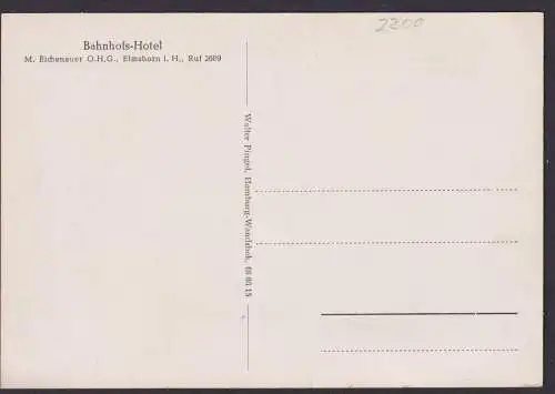 Ansichtskarte Elmshorn Schleswig Holstein Gastronomie Bahnhofs Hotel Kammer