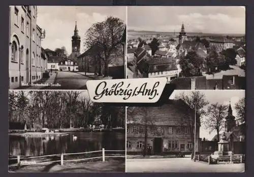 Ansichtskarte Gröbitz Sachsen Anhalt Versch. Ortsansichten n. Plessa Brandenburg