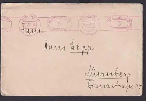 AFS Absenderfreistempel 003 Reichsmark Deutsches Reich Drittes Reich Brief