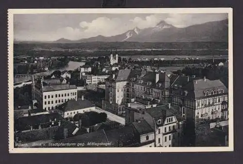Ansichtskarte Villach Österreich Totalansicht mit Mittagskogel Berg Gebirge