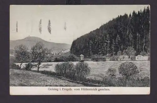 Ansichtskarte Geising Sachsen Erzgebirge Hüttenteich n. Coswig Coswig Sa.