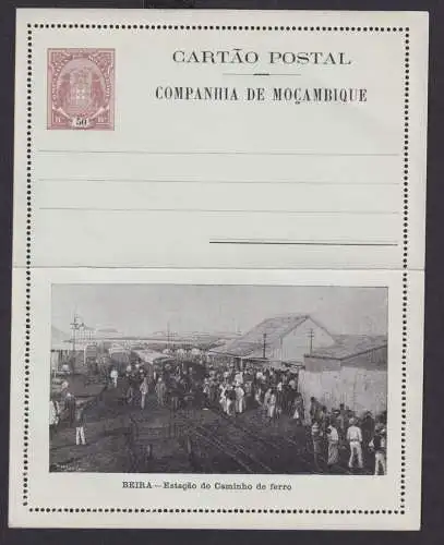 Mosambik Mozambique Afrika Portugal Kolonien selt. Bild Ganzsache Kartenbrief