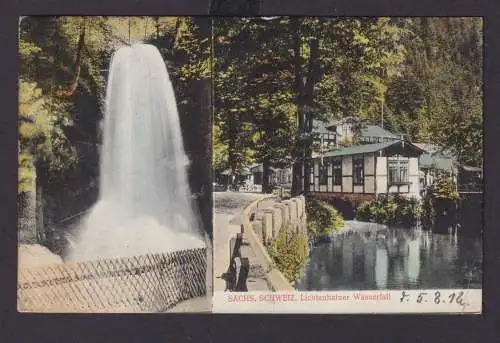 Ansichtskarte Lichtenhain Sachsen Lichtenhainer Wasserfall Sächsische Schweiz