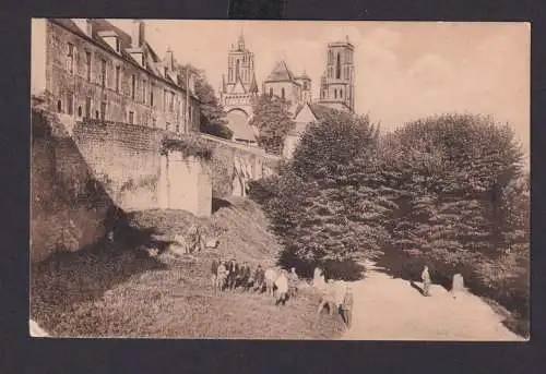 Ansichtskarte Laon Frankreich Stadtmauer Kirche Feldpost nach Diepholz