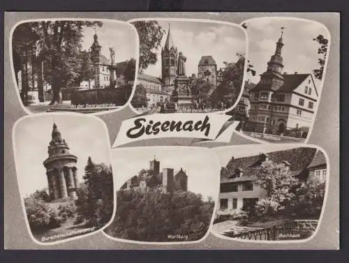Ansichtskarte Eisenach Thüringen Georgenkirche Lutherdenkmal Rathaus Wartburg