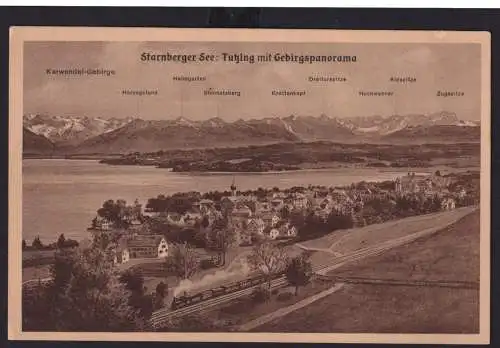 Ansichtskarte Tutzing Bayern Starnberger See Gebirgspanorama Verlag Lorenz