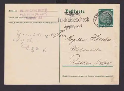 Deutsches Reich Drittes Reich Postsache Ganzsache SST Rechtzeitig