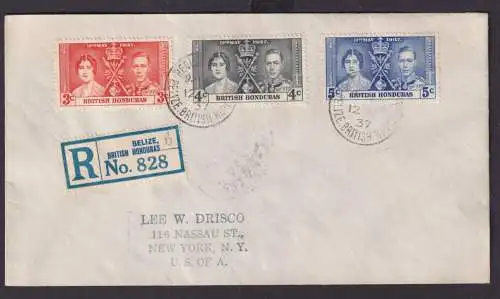 Briefmarken Britische Kolonien British Honduras König Georg Elisabeth Krönung