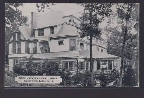 Ansichtskarte New York Greenwood Lake New Continental Hotel nach Gallspach