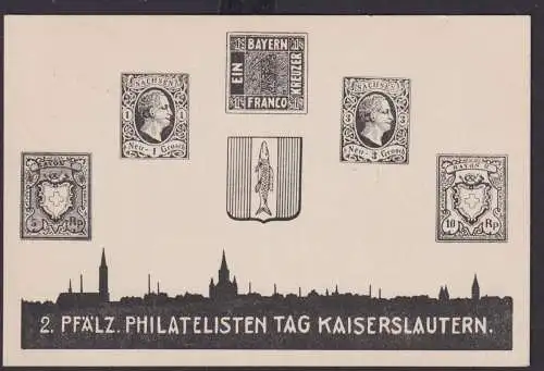 Ansichtskarte Kaiserslautern Pfälz. Philatelisten Tag 27. 28. 01. 1923