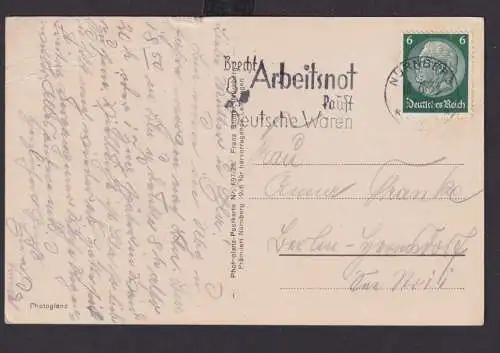 Deutsches Reich Drittes Reich Ansichtskarte SST Brecht Arbeitsnot kauft Deutsche