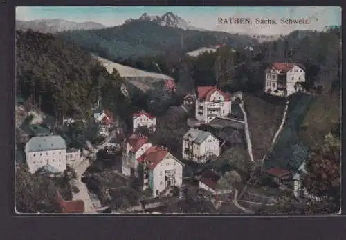 Ansichtskarte Künstlerkarte Rathen Sächsische Schweiz Sachsen Landschaft Berge