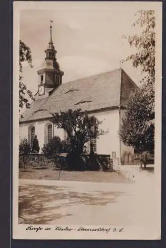 Ansichtskarte Niedercunnersdorf Sachsen Kirche 20.07.1937 Deutsches Reich