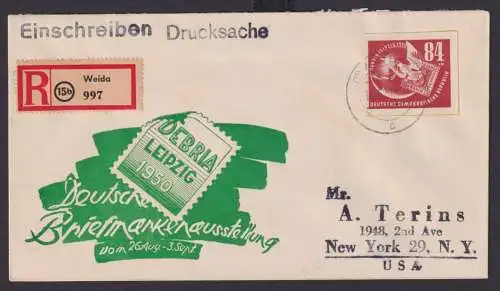 DDR R Brief EF 272 aus Block 7 Debria Briefmarken Austellung