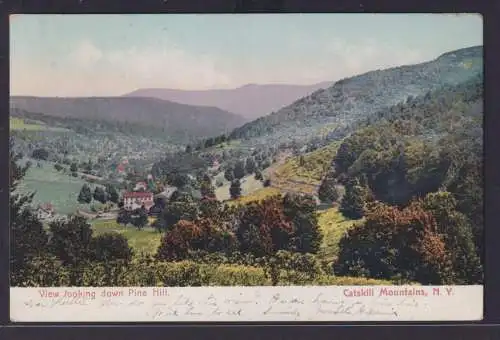 Ansichtskarte Catskill Mountains New York Blick v. Pine Hill Künstlerkarte