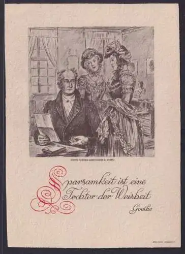 Künstler Ansichtskarte Goethe Dichter in seinem Arbeitszimmer zu Weimar sign.