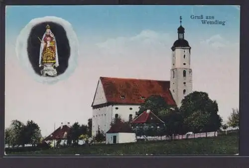 Ansichtskarte Wemding Kirche Heiligenbild Bayern 16.09.1941