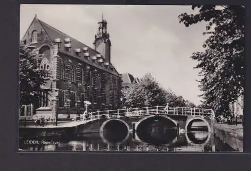 Ansichtskarte Leiden Rapenburg Gracht Brücke Niederlande