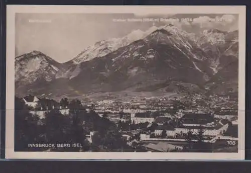 Ansichtskarte Innsbruck Barg Isel Gebirge Totalansicht Österreich Tiroler