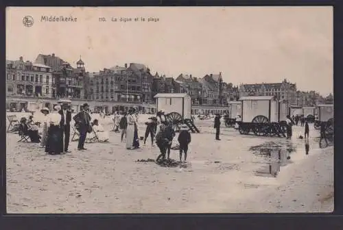 Ansichtskarte Middelkerke Strand Camping Urlaub Belgien Feldpost 16.11.1914