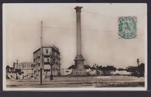Ansichtskarte Alexandria Ägypten Karthoum Column Turm Wahrzeichen