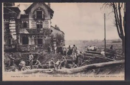 Ansichtskarte Noyon Kriegsschauplatz I.Weltkrieg Frankreich Zerstörtes Haus