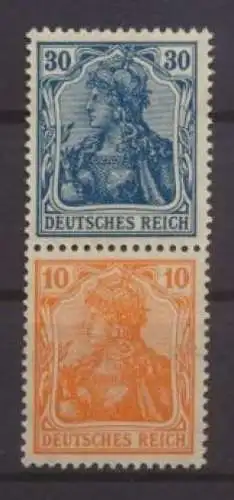 Deutsches Reich Zusammendruck Germania S 17 ungebraucht