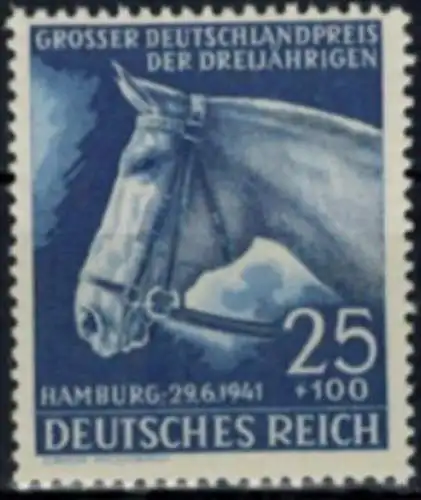 D. Reich 779 Derby Das blaue Band Tiere Pferde Sport Luxus postfrisch MNH 17,00