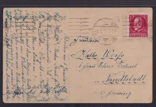 Ansichtskarte Künstlerkarte Glückwunsch Neujahr ab München 01.01.1918