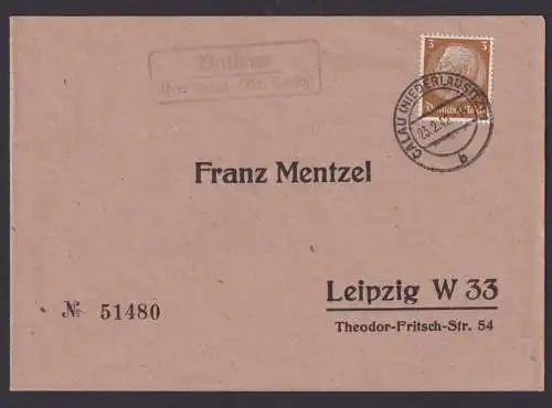 Bathow über Calau Nieder Lausitz Brandenburg Deutsches Reich Brief