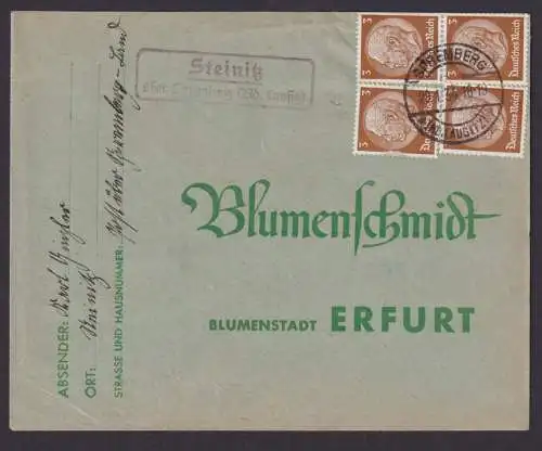 Steinitz über Spremberg Nieder Lausitz Brandenburg Deutsches Reich Brief