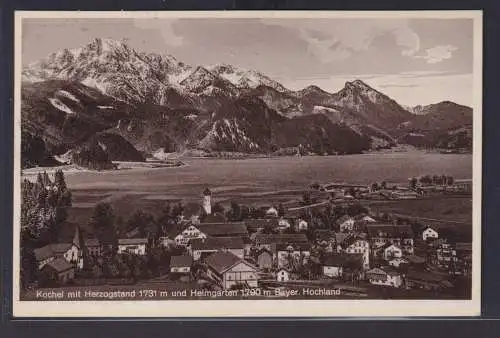 Ansichtskarte Kochel Herzogstand Heimgarte Gebirge Landschaft Bayern nach