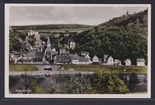 Ansichtskarte Balduinstein Lahn Fluß Ortsansicht Landschaft Brücke Rheinland