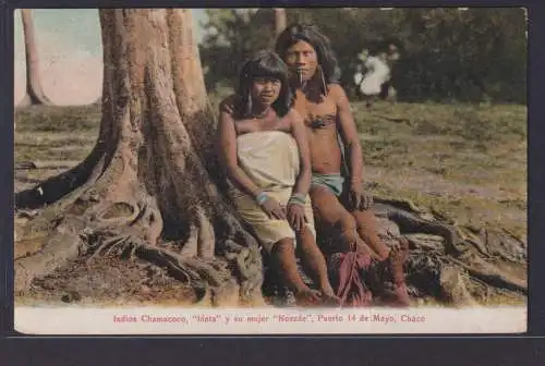 Ansichtskarte Argentinien Chamacoco Indigenes Volk nach Wien 04.02.1907
