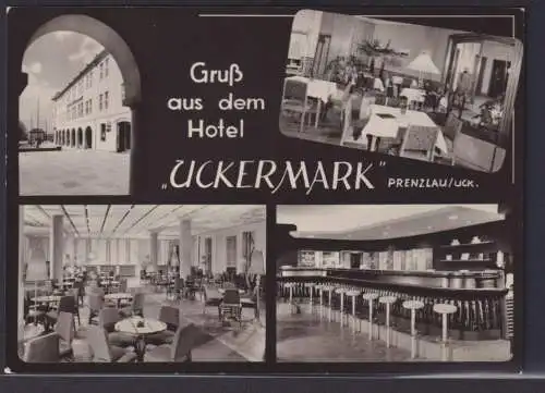 Ansichtskarte Prenzlau Hotel Uckermark Innen u. Außenansicht Brandenburg nach