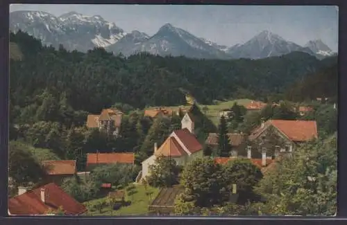 Ansichtskarte Füssen Bad Faulenbach Bayern Gebirge Ortsansicht Kunst u.