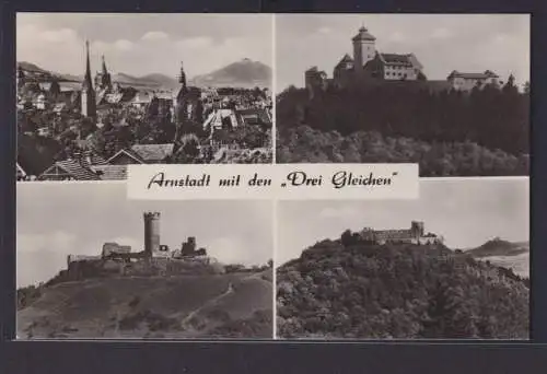 Ansichtskarte Arnstadt Thüringen Ansichten Kirche Burg nach Sickenried Baden