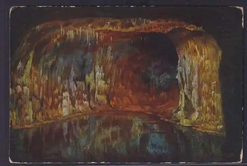 Ansichtskarte Saalfeld Feengroten Blaue Grotte