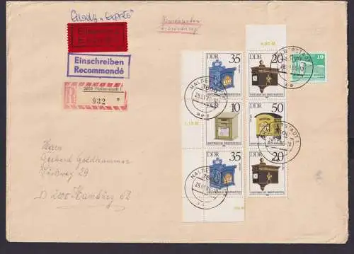 DDR Eilboten R Brief Bogenecke Eckrand Zusammendruck Historische Briefkästen