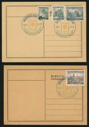 Besetzung Böhmen & Mähren zwei Beleg mit SST Briefmarkenausstellung