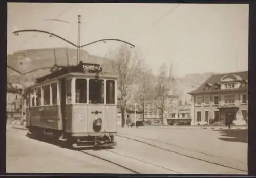 Eisenbahn Foto Ansichtskarte Tram VMCV Wagen Ce 2-2 Nr. 3 um 1950