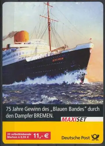 Bund MH 56 Maxi Set Dampfer Bremen Blaue Band Luxus EEST Lauf a.d. Pegnitz