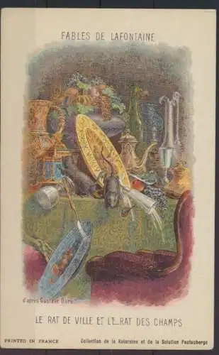 Frankreich Litographie Illustration Fables de Lafotaine von Gustave DORE 3 Stück